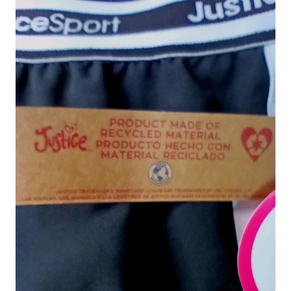 NEW JUSTICE SPORTS Girls Athletic Shorts Colorblock  M (10). (P0025)